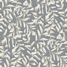 Chapin Dark Grey Floral Vine Wallpaper