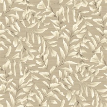 Chapin Taupe Floral Vine Wallpaper