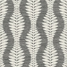 Charcoal Carina Leaf Ogee Wallpaper