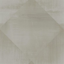 Charcoal Geometric Diamond Distress Clay Wallpaper