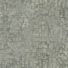 Charcoal Geometric Modern Maze Wallpaper