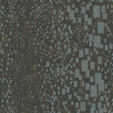 Charcoal Gilded Confetti Geometric Rectangle  Wallpaper