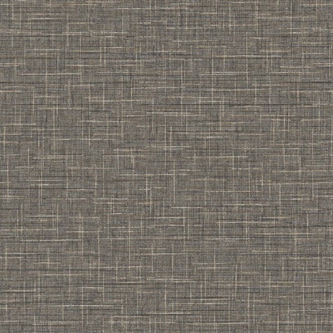 Charcoal Grasmere Crosshatch Tweed Weave Wallpaper