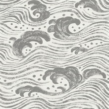 Charcoal Swell Coastal Ocean Wallpaper
