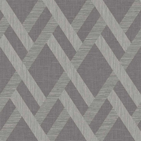 Charcoal Trellis Wallpaper