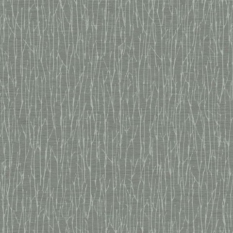 Charcoal Woodland Tree Twigs Wallpaper