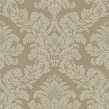 Charnay Damask Damask Metallic Champagne & Glitter Peel and Stick Wall