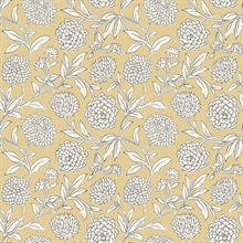 Chatsworth Garden Butter Floral Trail Wallpaper