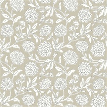 Chatsworth Garden Taupe Floral Trail Wallpaper