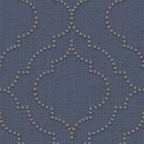 Chelsea Blue Quatrefoil