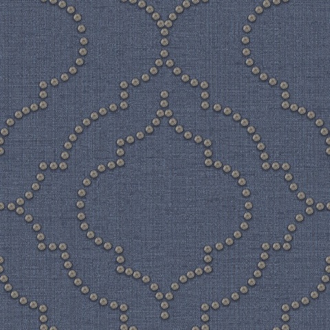 Chelsea Blue Quatrefoil