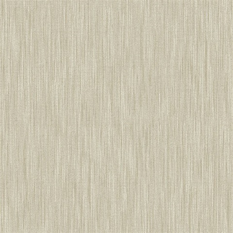 Chenille Light Brown Faux Linen Wallpaper