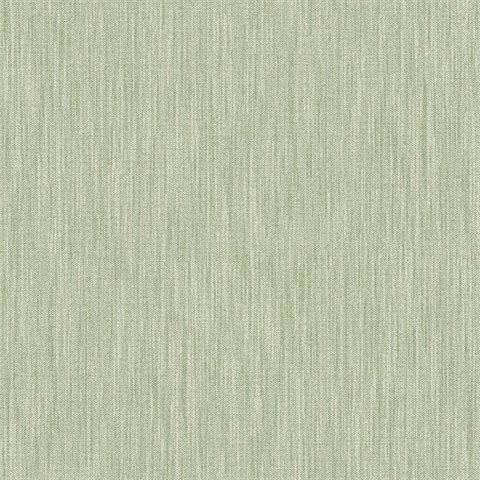 Chenille Sage Faux Linen Wallpaper