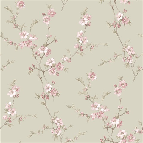 Cherry Blossom Pink Trail Wallpaper