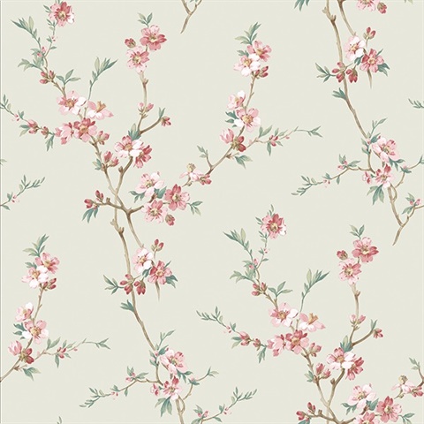 Cherry Blossom Sage Trail Wallpaper