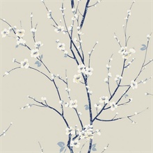 Cherry Branches Ink Wallpaper