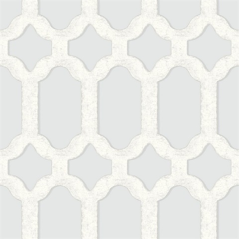 Chervil Sky Blue Trellis Wallpaper