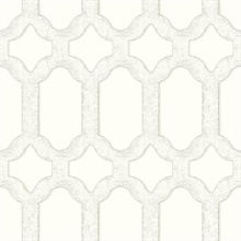 Chervil White Trellis Wallpaper