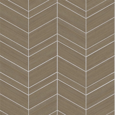 Chevron Abaca Cinnamon Wallpaper