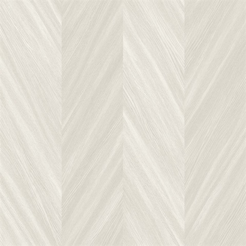 Chevron Wood 54 Crest White & Off White Commercial Wallpaper