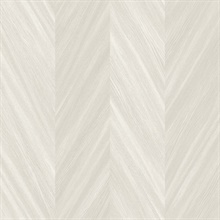 Chevron Wood 54 Crest White &amp; Off White Commercial Wallpaper