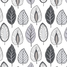 Patton Norwall JJ38010 Chic Leaf Green Black Blue Grey Wallpaper