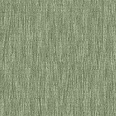 Chiniile Green Linen Textured Wallpaper
