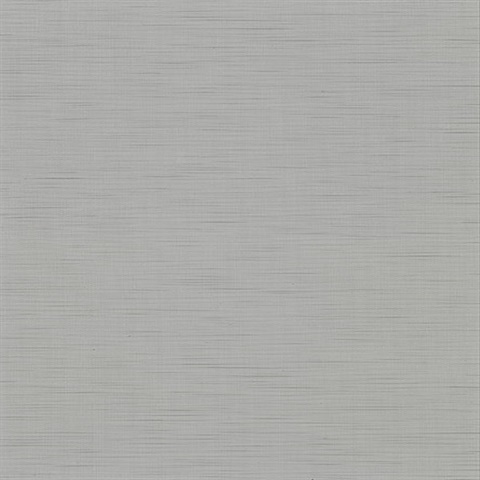 Chorus Pewter Faux Grasscloth Vinyl Wallpaper