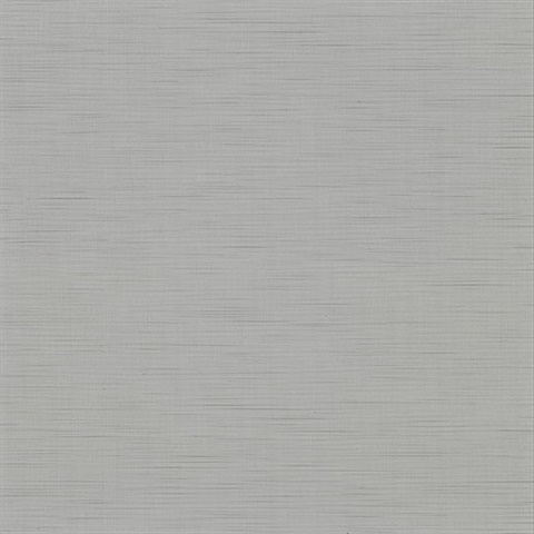 Chorus Pewter Faux Grasscloth Vinyl Wallpaper