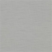 Chorus Pewter Faux Grasscloth Vinyl Wallpaper