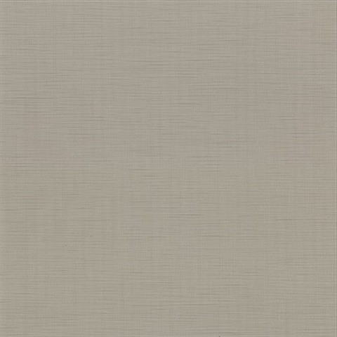 Chorus Taupe Faux Grasscloth Vinyl Wallpaper