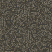 Chrysantha Black Berry Textured Branches Wallpaper