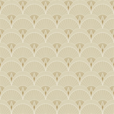 Chrysler Arches Soft Beige Wallpaper