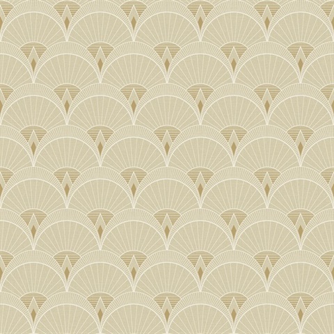 Chrysler Arches Soft Beige Wallpaper