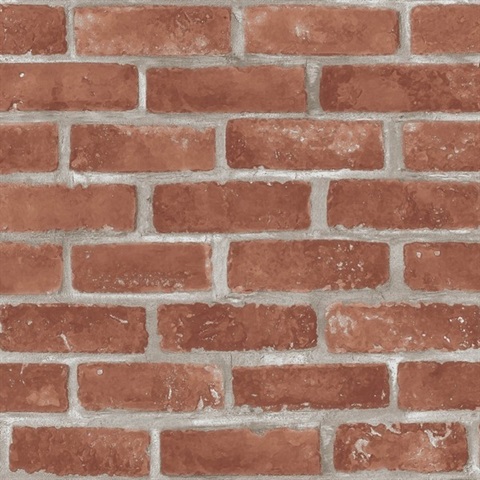 Cinder Clay Brick Commercial Wallpaper