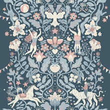 Cirkus Blue Wallpaper