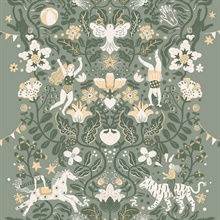 Cirkus Sea Green Wallpaper