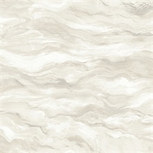 Cirrus Watercolor Beige Wave Wallpaper