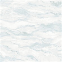 Cirrus Watercolor Blue Wave Wallpaper
