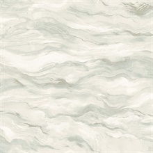 Cirrus Watercolor Light Blue Wave Wallpaper