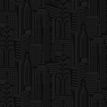 City Skyline Novelty Cosmic Black Peel and Stick Wallpaper