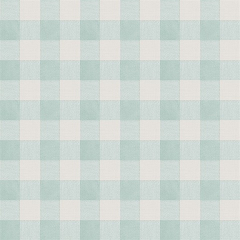 Claire Aqua Gingham Wallpaper
