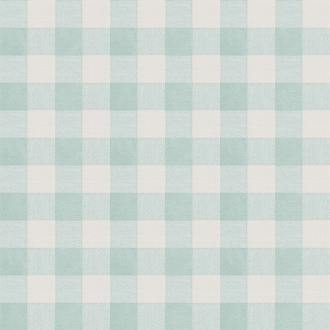 Claire Aqua Gingham Wallpaper