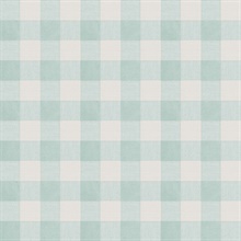 Claire Aqua Gingham Wallpaper