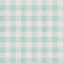 Claire Aqua Gingham Wallpaper