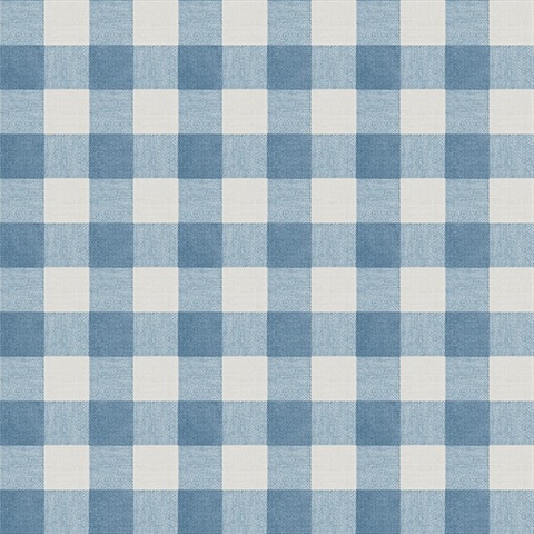 Claire Blue Gingham Wallpaper
