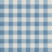 Claire Blue Gingham Wallpaper