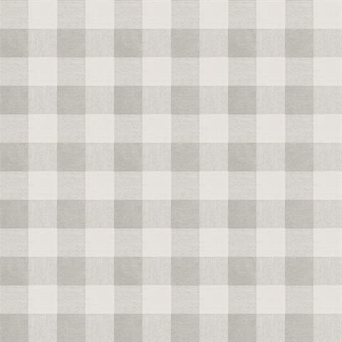 Claire Grey Gingham Wallpaper