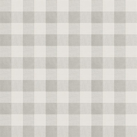 Claire Grey Gingham Wallpaper