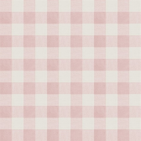 Claire Pink Gingham Wallpaper